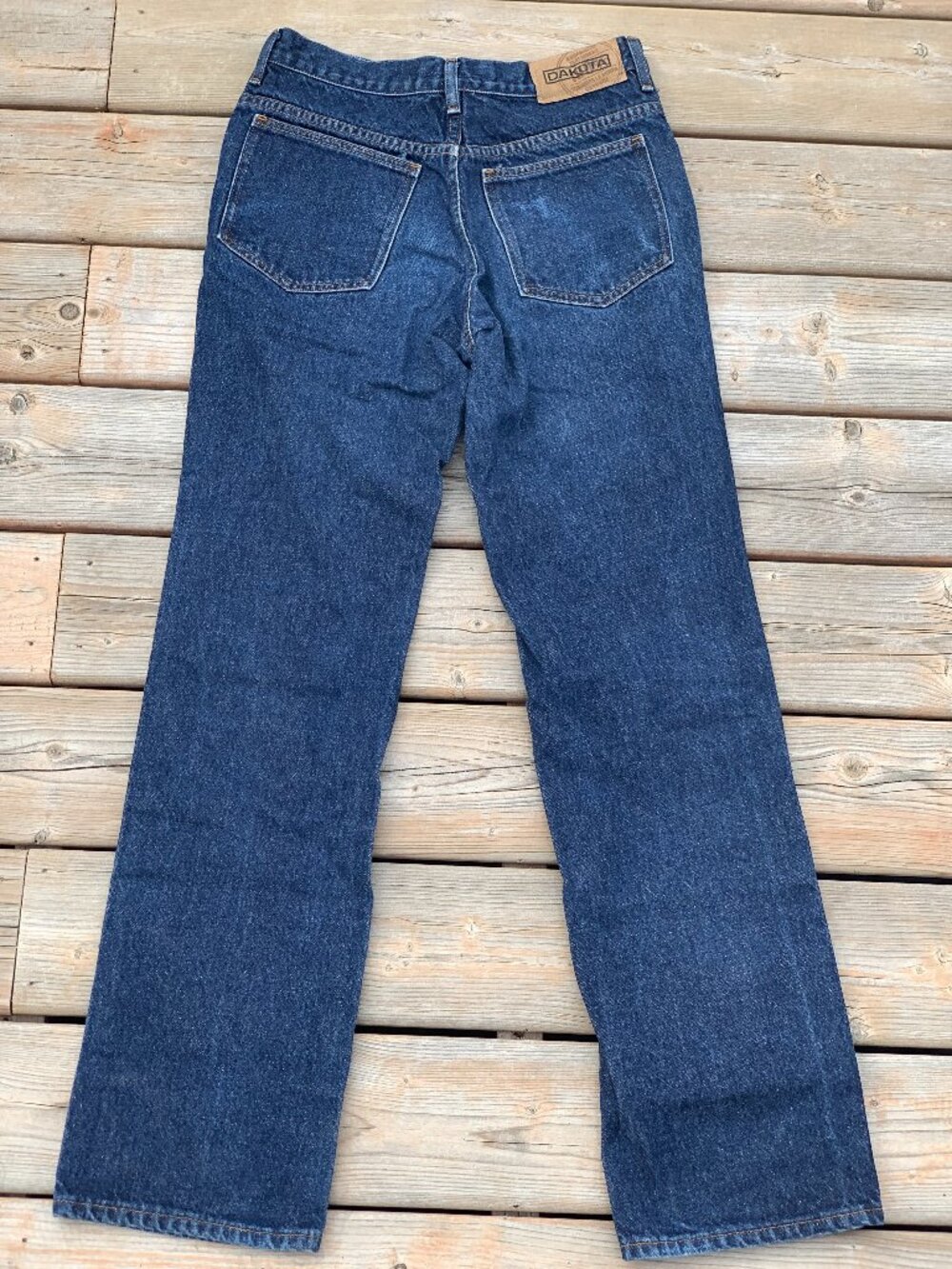 Vintage Dakota Straight Leg Jeans Mens 29x32 Dark Wash 90s Western Workwear Boho